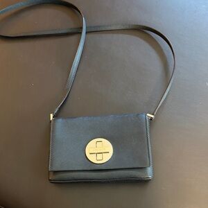 Kate Spade Black Crossbody Bag with Gold Accent